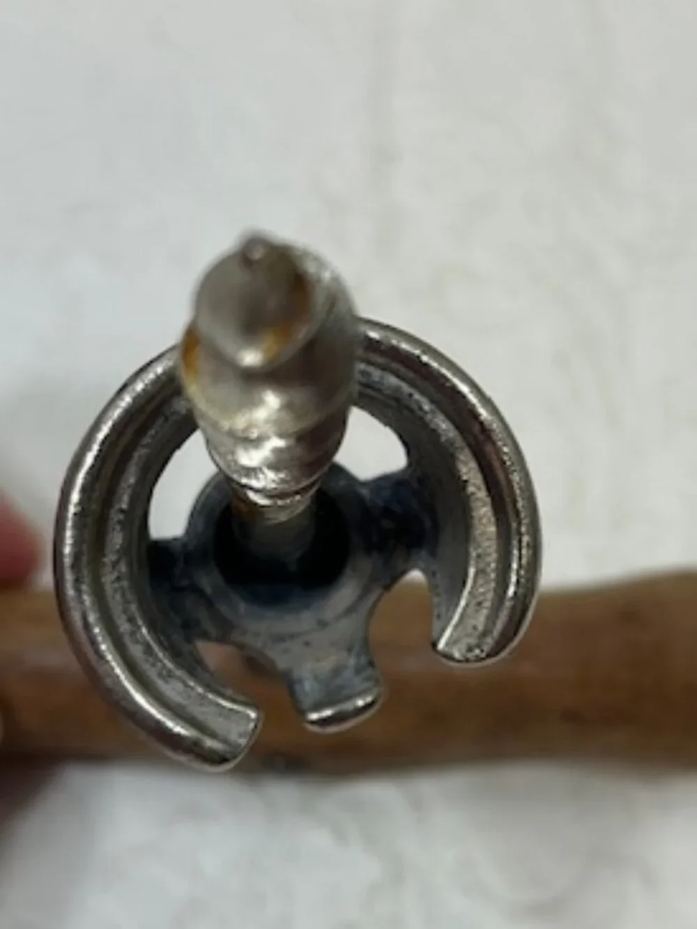 VTG Bell Spiral Corkscrew Wood Handle Wine Cork Bottle Opener 3.5